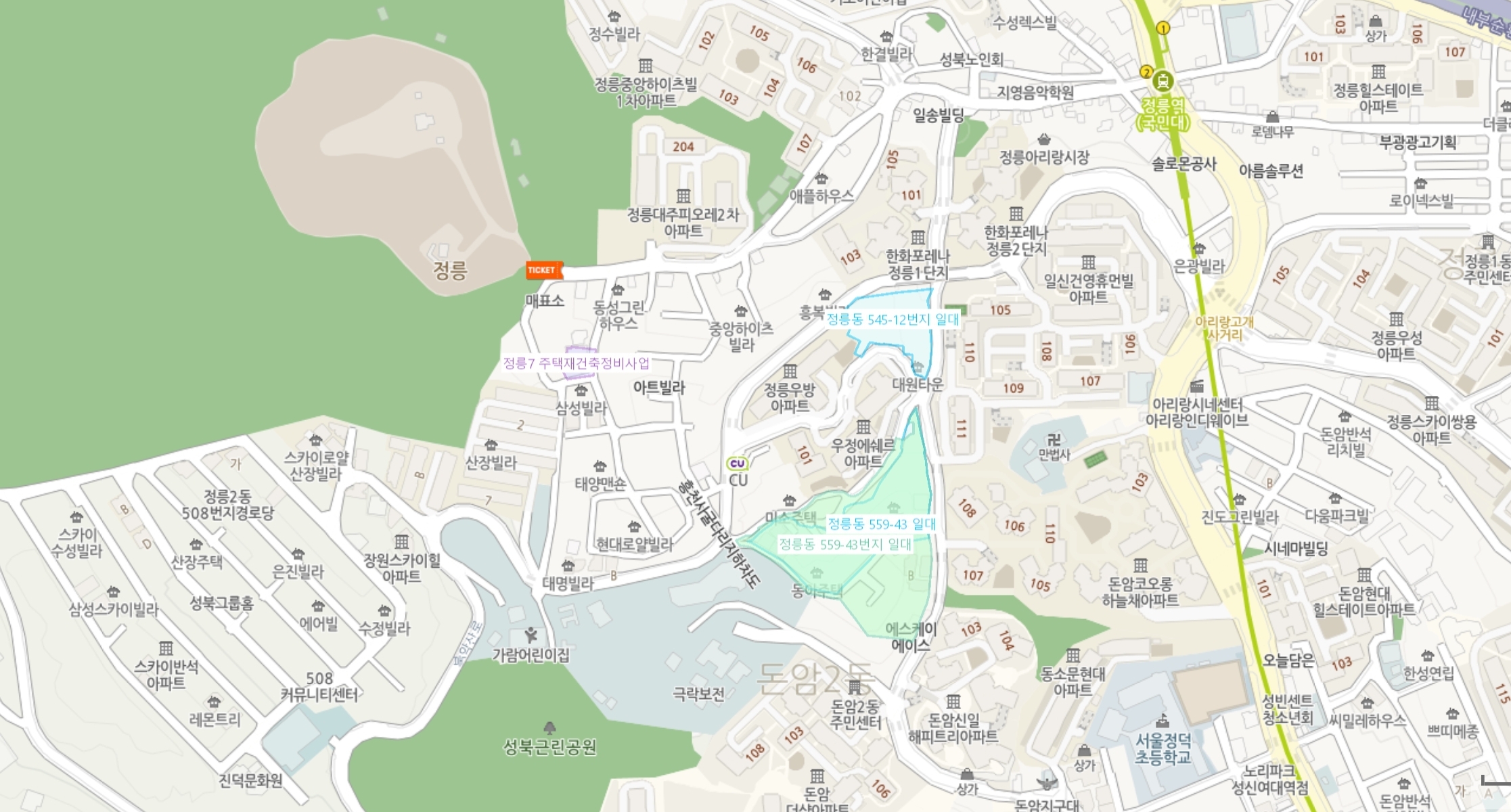 정릉동 559-43번지